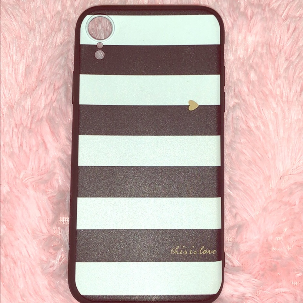 I phone xr this is love black and white case